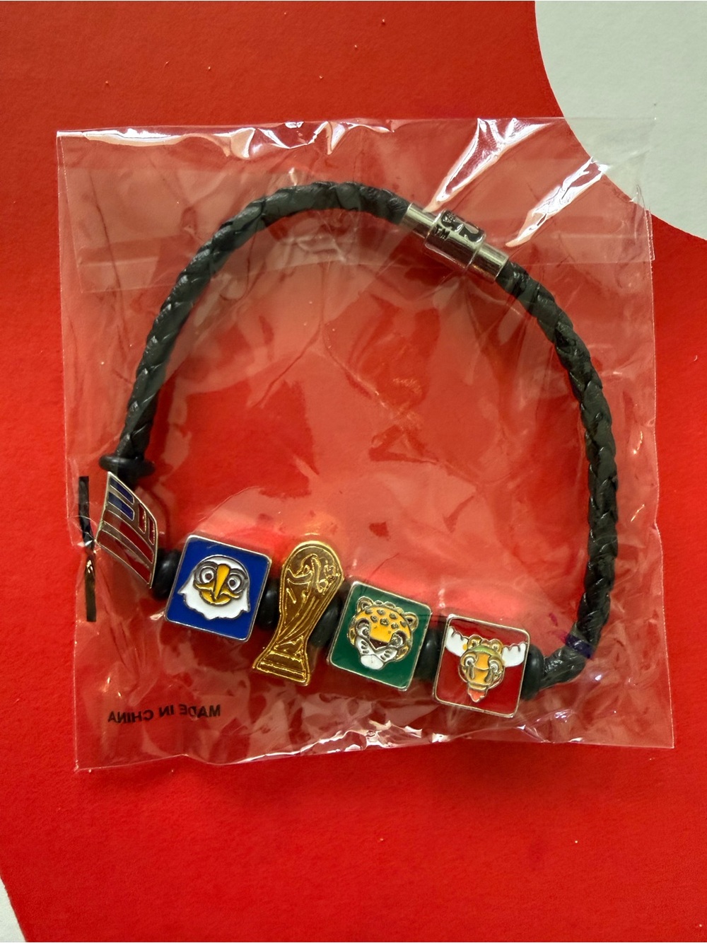 FIFA 2026 World Cup North Americas Mascot Charm Bracelet - New